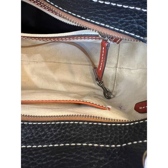 Dooney Bourke East West Cambridge shopper tote Satchel Midnight Navy Blue GUC - Picture 8 of 16